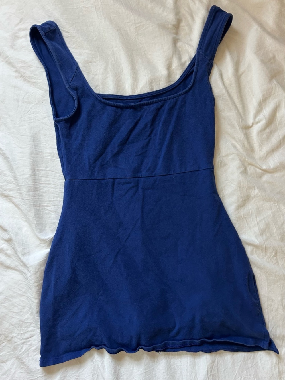 Classic Scoop Neck Tank Dress - Navy